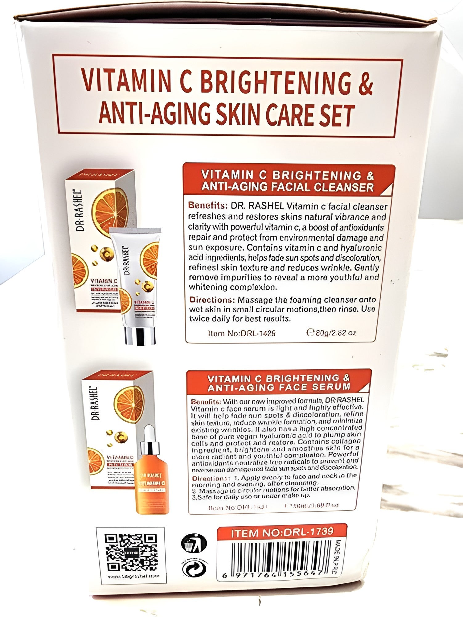 Coffret Soin Visage Dr. Rashel à la Vitamine C – Éclat & Hydratation