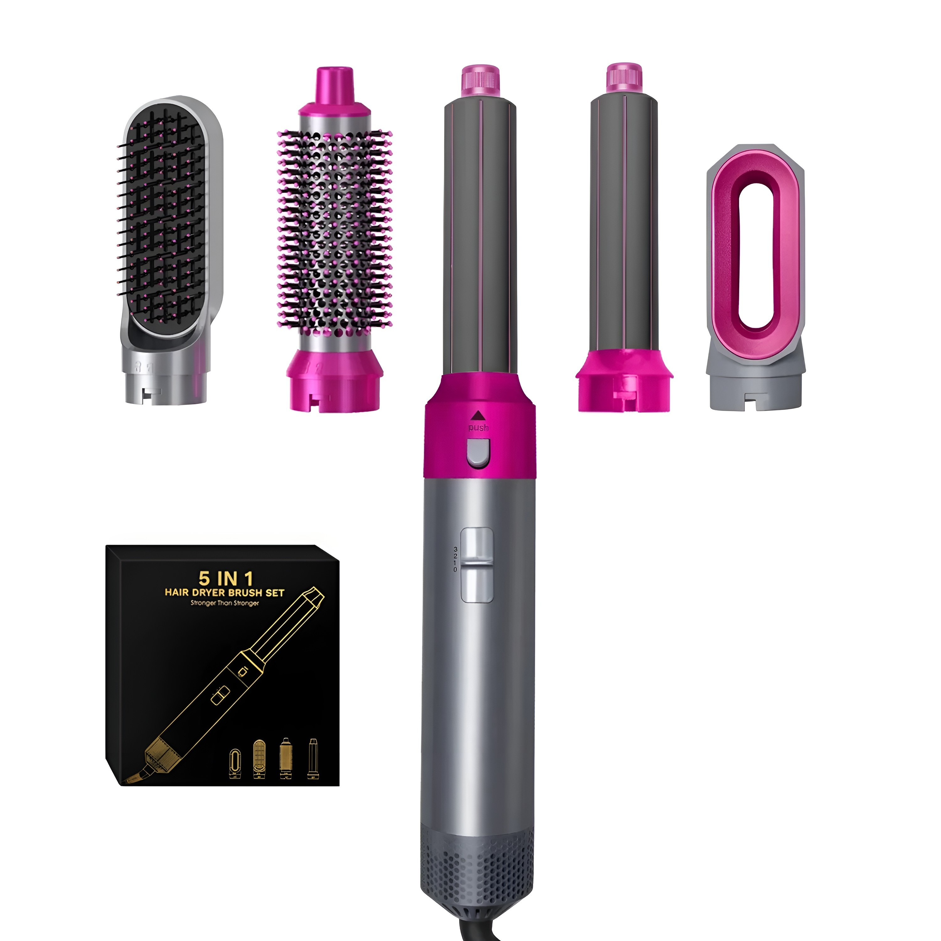 Sèche-cheveux professionnel 5-en-1 – Puissance, précision & élégance