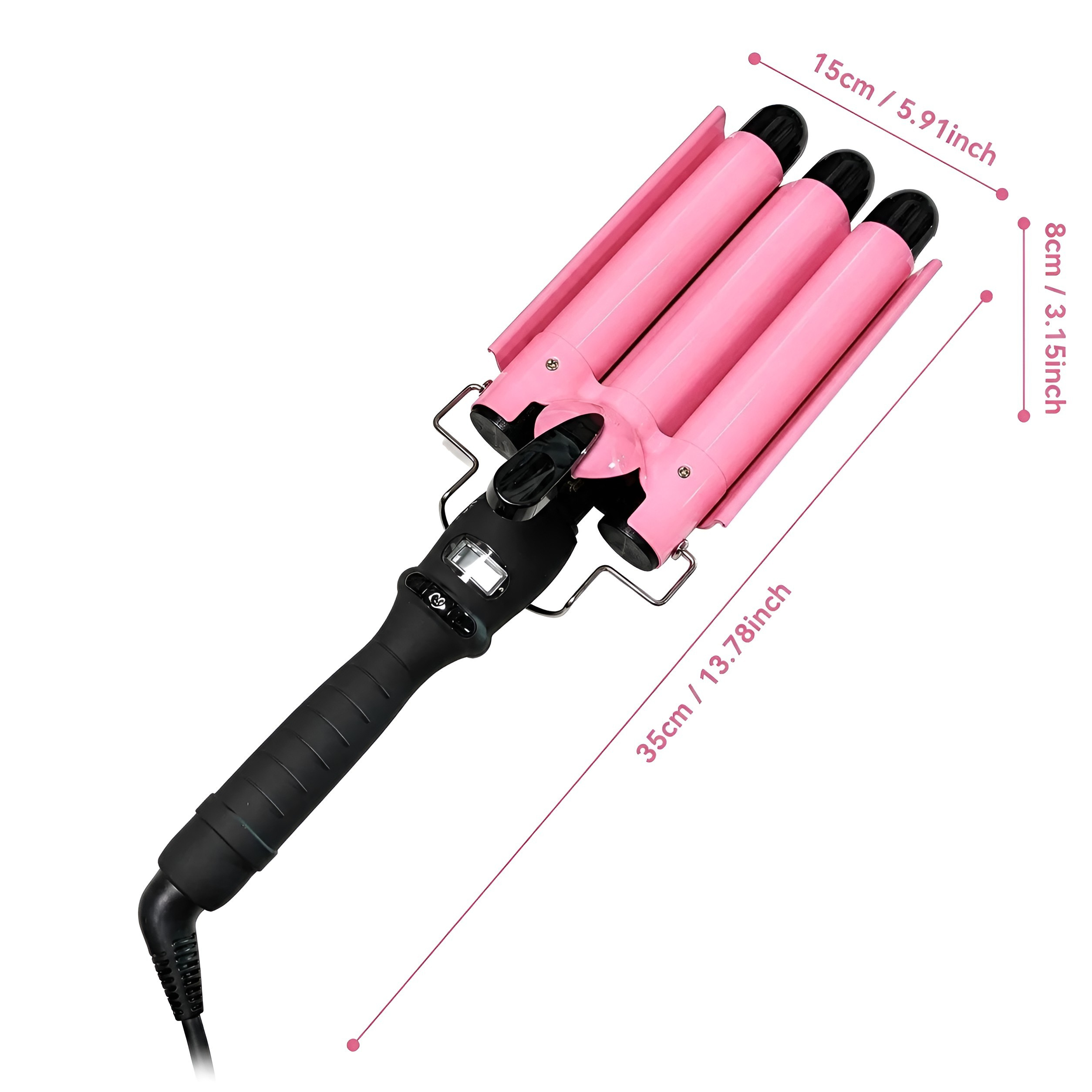 Fer à Boucler Professionnel 3 Barils – Ondulations Élégantes & Durables
