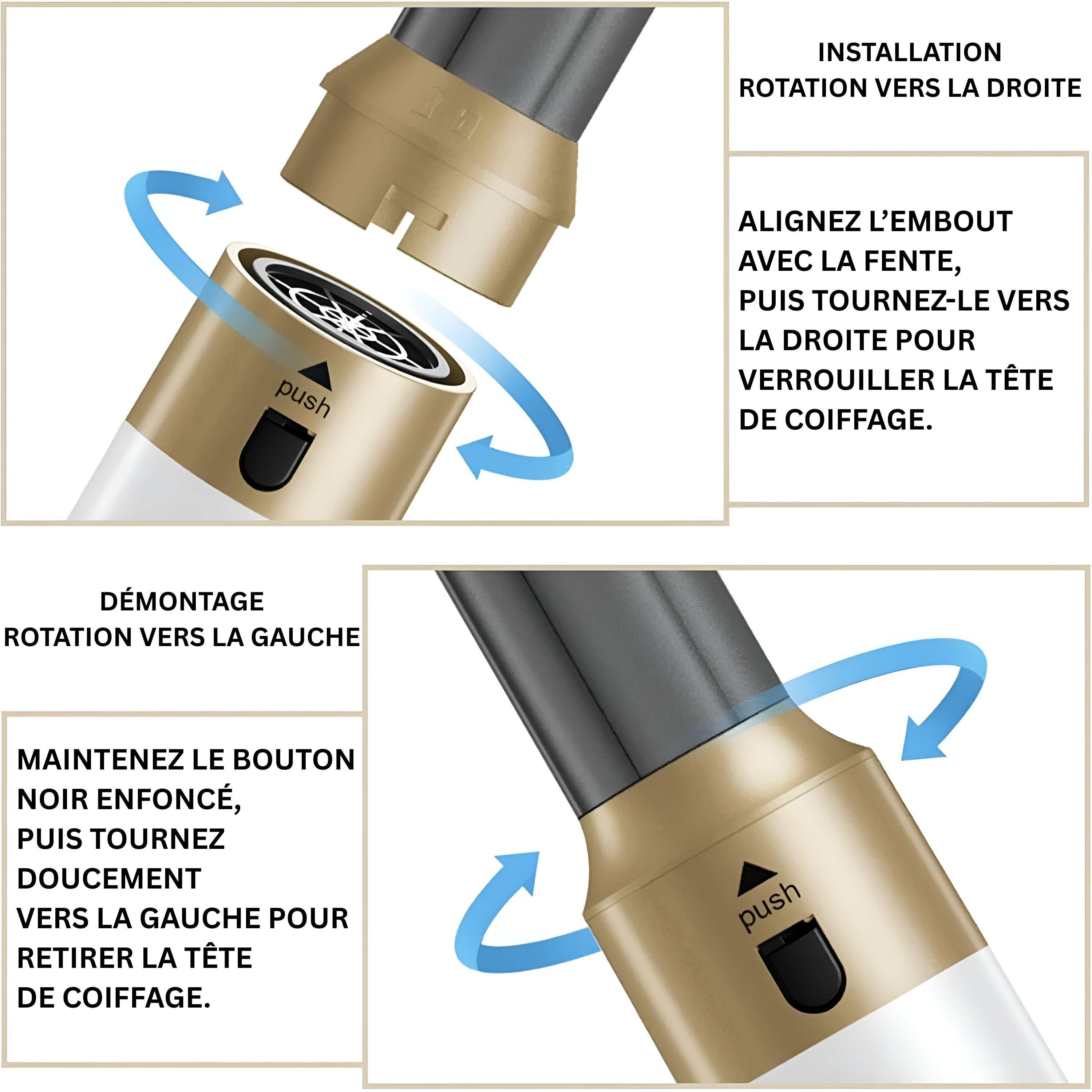Sèche-cheveux professionnel 5-en-1 – Puissance, précision & élégance