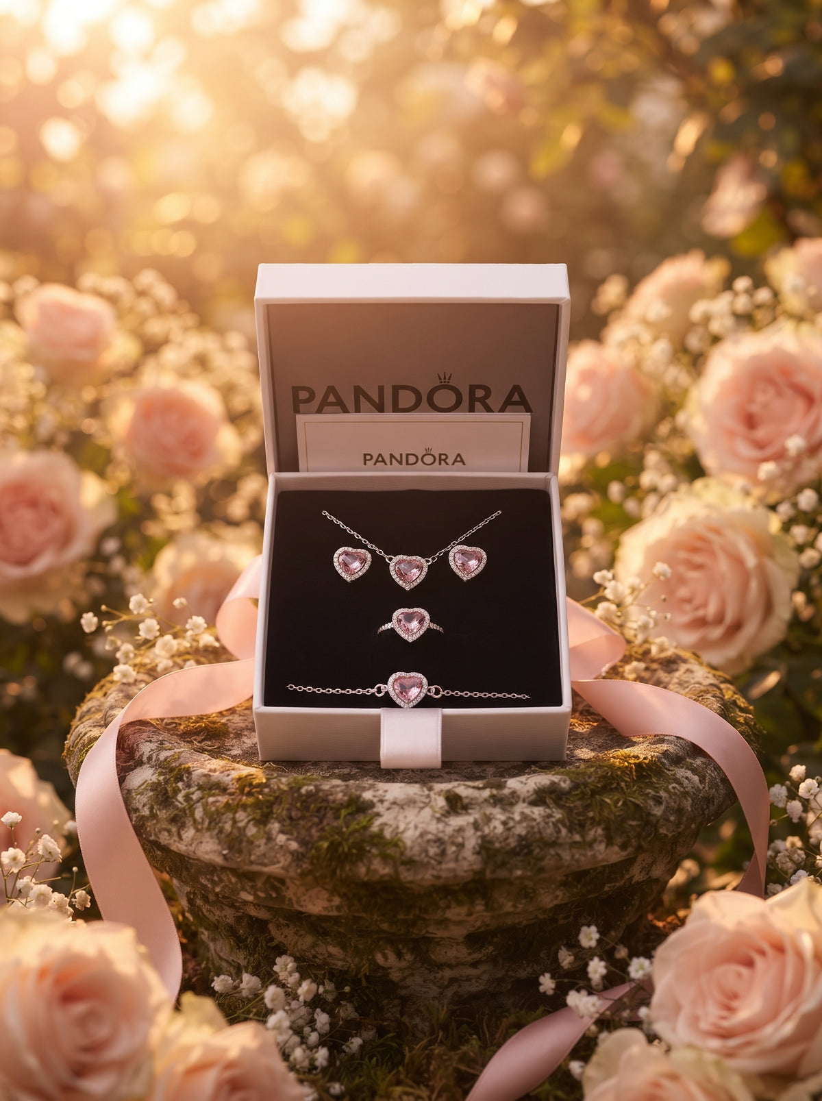 Parure Cœur Argent – Style Pandora