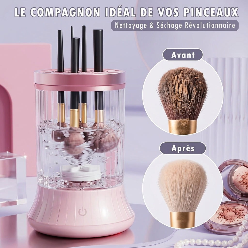 Nettoyeur de Pinceaux de Maquillage Électrique – Propre en 30 Secondes