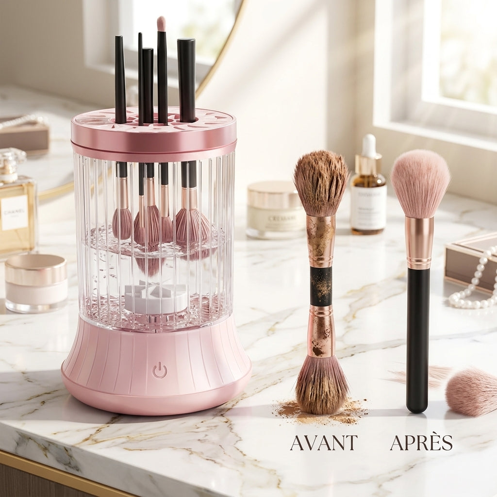 Nettoyeur de Pinceaux de Maquillage Électrique – Propre en 30 Secondes