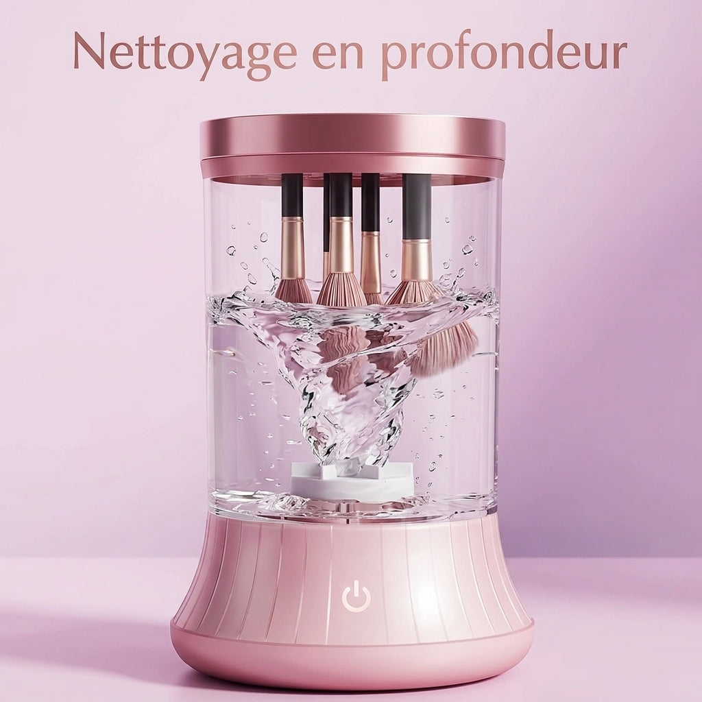 Nettoyeur de Pinceaux de Maquillage Électrique – Propre en 30 Secondes